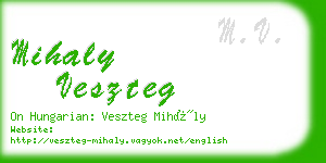 mihaly veszteg business card